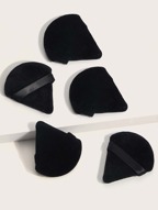 MAANGE 5pcs Triangle-Shaped Powder Puff,Flocking Powder Puff For Dry Use,Easy Carrying For Travel