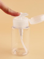 1Pc Transparent Acetone Nail Polish Remover Pump Empty Dispenser Bottle For For Cleanser Toner Nail Polish Remover Pump Lip & Eye Makeup Remover