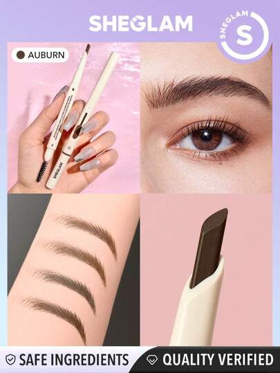 SHEGLAM Lápiz de cejas de larga duración Better Brows-Auburn