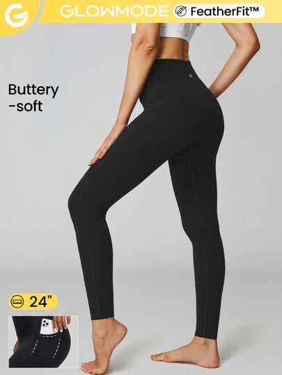 GLOWMODE 24" FeatherFit™ High-Rise Side Pocket Leggings