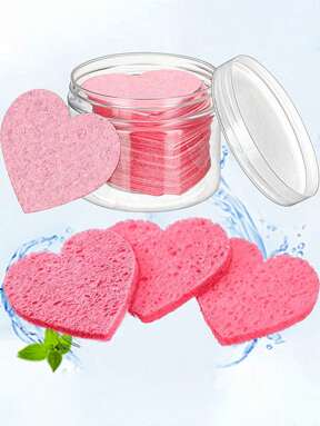 5pcs Pink Heart Shape Compressed Facial Cleaning Pad, Made Of Wood Pulp Fiber, Soft And Comfortable When Wet, Suitable For Lady Facial Cleaning, Perfect For Valentine'S Day Gift,Skincare,Room Decor,Home Decor,Bedroom Decor,Bathroom,Christmas Gifts,Bathroom Decor,Travel,Travel Stuff,Wedding,Christmas Party,Mom Gifts,Home,Room,House Decor,Christmas Gift,Gifts For Mom,Birthday,Pink Room Decor,Living Room Decor,Bedroom,Gifts For Men,Dad Gifts,Mushroom,New Years,Mom,Accessaries,Gifts For Dad,Friends,Funny Gift