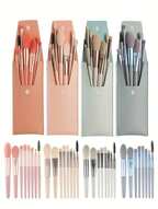 8-Piece Essential Makeup Brush Set - Travel-Friendly Case - VersatileApplication -Perfect Gift For Beauty Enthusiasts(School)