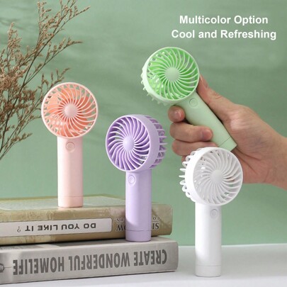 Portable Handheld Fan, 3 Speed Mini USB Fan, 500mAh Rechargeable Battery Fan, Beach Accessories, Small Personal Eyelash Fan For Women Makeup, Office, Outdoor, Summer