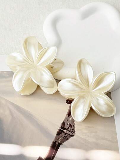 2 Stücke Blumen Klaue Clips für Frauen, einfache Haaraccessoires für Strandurlaub, Haarstyling-Klemmen