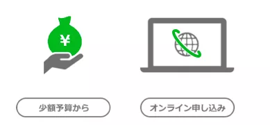 オンラインで手軽に申し込み、少額からの出稿も可能