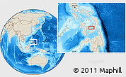 Shaded Relief Location Map of Tuburan