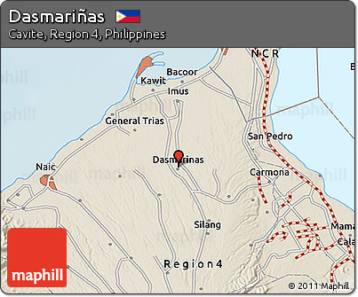 Shaded Relief 3D Map of Dasmariñas