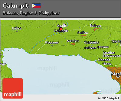 Physical Panoramic Map of Calumpit