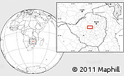 Blank Location Map of Kadoma