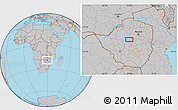 Gray Location Map of Kadoma