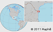 Gray Location Map of El Soliseño