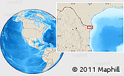 Shaded Relief Location Map of El Soliseño