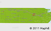 Physical Panoramic Map of El Soliseño