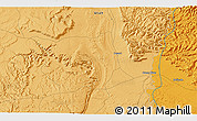 Political 3D Map of Desert