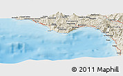 Shaded Relief Panoramic Map of Fiuzzi