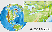 Physical Location Map of Niagara Falls