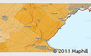 Political 3D Map of the area around 43° 27' 40" N, 79° 49' 29" W