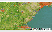 Satellite 3D Map of the area around 43° 27' 40" N, 79° 49' 29" W