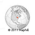 Outline Map of the Area around 43° 27' 40" N, 79° 49' 29" W, rectangular outline