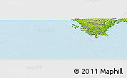 Physical Panoramic Map of the area around 44° 44' 51" N, 13° 40' 30" E