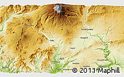 Physical 3D Map of the area around 46° 1' 3" N, 121° 28' 29" W