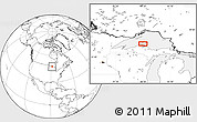 Blank Location Map of the area around 47° 16' 15" N, 88° 19' 29" W