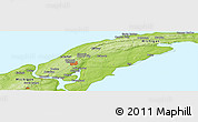 Physical Panoramic Map of the area around 47° 16' 15" N, 88° 19' 29" W