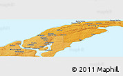 Political Panoramic Map of the area around 47° 16' 15" N, 88° 19' 29" W