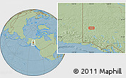 Savanna Style Location Map of Thistle Creek, hill shading