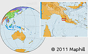 Political Location Map of Port Moresby