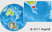 Physical Location Map of Tasmania