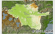 Physical 3D Map of North Midlands, darken