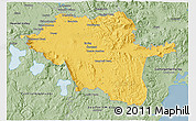 Savanna Style 3D Map of North Midlands