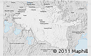 Silver Style 3D Map of North Midlands