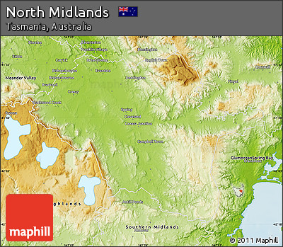 Physical Map of North Midlands