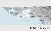 Gray Panoramic Map of Pauktaw