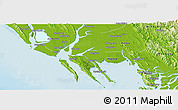 Physical Panoramic Map of Pauktaw