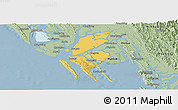 Savanna Style Panoramic Map of Pauktaw