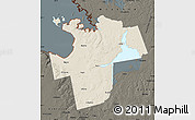 Shaded Relief Map of Simcoe, darken