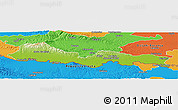 Physical Panoramic Map of Slavonski Brod-Posavina, political outside