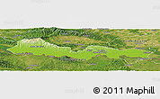 Physical Panoramic Map of Slavonski Brod-Posavina, satellite outside