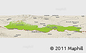 Physical Panoramic Map of Slavonski Brod-Posavina, shaded relief outside