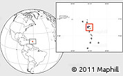 Flag Location Map of Guadeloupe, blank outside