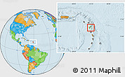 Physical Location Map of Guadeloupe, political outside