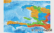 Political 3D Map of Haiti