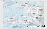 Silver Style 3D Map of Haiti