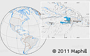 Political Location Map of Haiti, lighten, desaturated