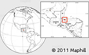 Blank Location Map of San Pedro Sula