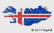 Flag 3D Map of Iceland