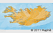 Political Shades 3D Map of Iceland